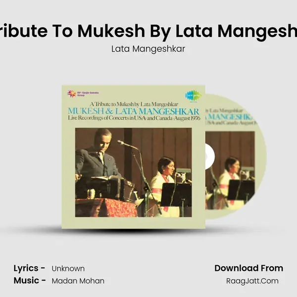 A Tribute To Mukesh By Lata Mangeshkar MP3 Song by Lata Mangeshkar Cover