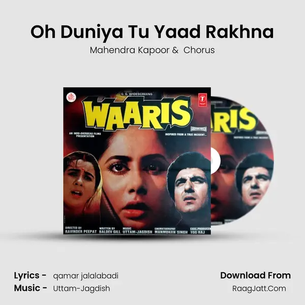 Oh Duniya Tu Yaad Rakhna MP3 Song by Mahendra Kapoor Cover
